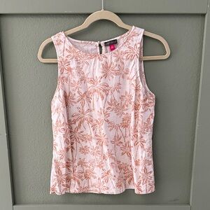 Vince Camuto Linen Blend Palm Tank - Medium
